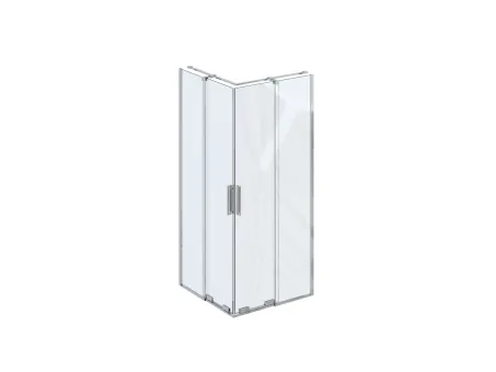 RORV2 90x90 zuhanykabin krómhatású+transparent