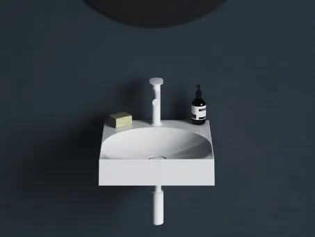 Spring mosdócsaptelep 190 mm, leeresztő nélkül, matt fehér SG 012.10WHM