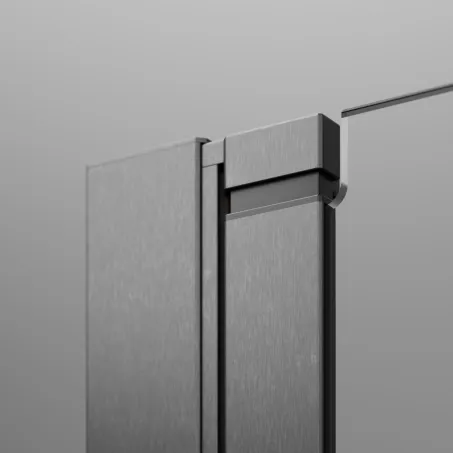 Nes Brushed GunMetal DWS B szálcsiszolt fegyvermetál zuhanyajtó 150 átlátszó jobbos (ajtó 95 cm, fixfal 55 cm)
