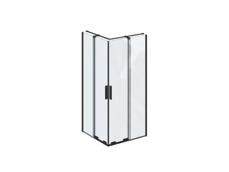 RORV2 80x80 zuhanykabin fekete+transparent