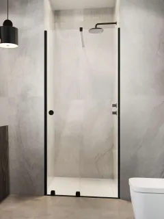 Furo Black DWJ RH fekete zuhanyajtó 100 átlátszó balos