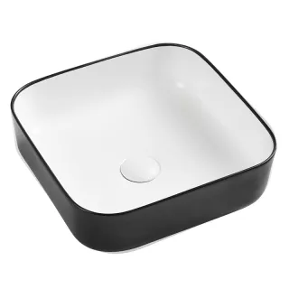 Wellis Azalea Fekete-Fehér Matt pultra építhető mosdó WF00088