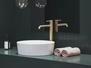 Espirit álló mosdócsaptelep BeCool 340 mm leeresztő nélkül ES 015.61GLB, Gold Brushed