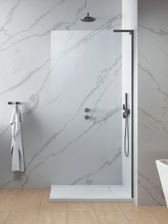 Modo SL II Brushed Gunmetal Walk-in szálcsiszolt fegyvermetál zuhanyfal 100 átlátszó jobbos