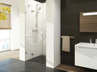 Brilliant BSD2-80 A-bal zuhanyajtó króm+transparent, (790-805)