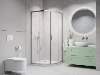 Comfort A íves zuhanykabin 90x90 átlátszó