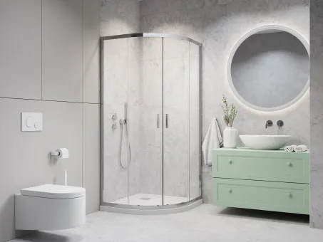 Comfort A íves zuhanykabin 90x90 átlátszó