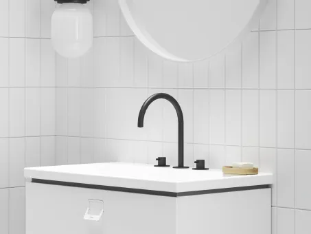 Espirit álló mosdócsaptelep, 3 furatos 270 mm leeresztő nélkül ES 018.20BLM, Black Matt