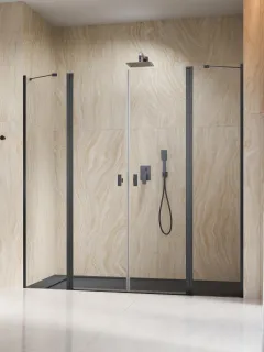 Nes Brushed GunMetal DWD II szálcsiszolt fegyvermetál zuhanyajtó 180 átlátszó