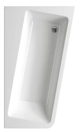 10° akrilkád 160x95 jobbos fehér