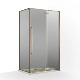 Mika zuhanykabin 120x90 - rose gold