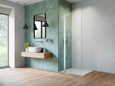 Nes Walk-in KDD II zuhanyfal 90 átlátszó balos