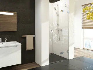 Brilliant BSD2 80 A-jobb zuhanyajtó króm+transparent, (790-805)