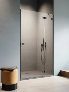 Essenza Pro Black DWJ fekete zuhanyajtó 100 átlátszó balos