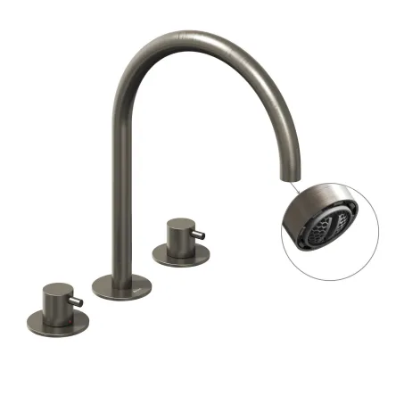 Espirit álló mosdócsaptelep, 3 furatos 270 mm leeresztő nélkül ES 018.20GB, Graphite Brushed