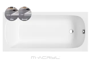 Mira Slim egyenes akril kád 180x80