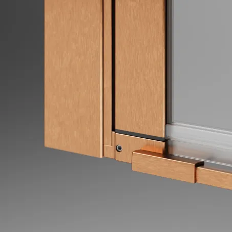 Nes Brushed Copper DWS B szálcsiszolt réz zuhanyajtó 100 átlátszó jobbos (ajtó 75 cm, fixfal 25 cm)