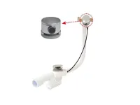 Kádfeltöltés a túlf. kád le/túlfolyószett-tel, 760 B K/K króm