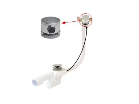 Kádfeltöltés a túlf. kád le/túlfolyószett-tel, 760 B K/K króm