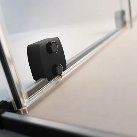Furo Black PND II fekete kádparaván 110 átlátszó jobbos