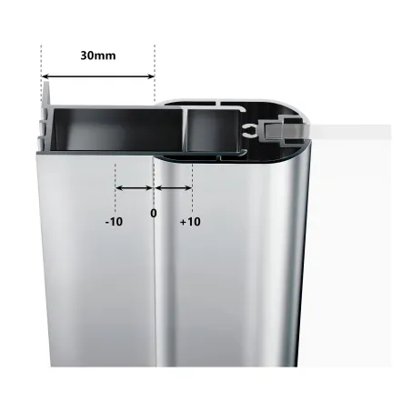 Chrome CRV2-100 zuhanyajtó szatén+transparent (1 oldal)