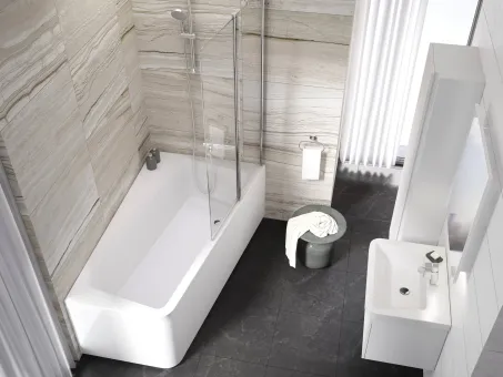 10° akrilkád 170x100 jobbos fehér