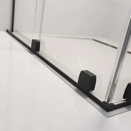 Furo Black PND II fekete kádparaván 110 átlátszó jobbos