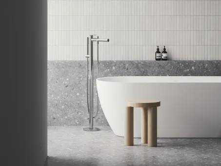 Spring padlón álló kádcsaptelep test nélkül, zuhanyszettel, króm SG 080.00CR.RB07A