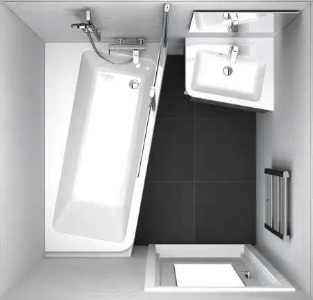 10° akrilkád 170x100 jobbos fehér