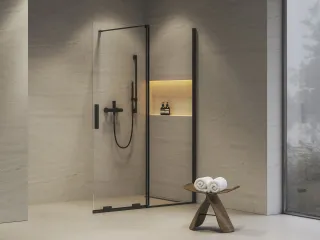 ROWI 100 zuhanykabin fekete+transparent