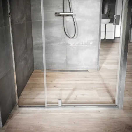 OZ Ravak Runway 95 zuhanyfolyóka rozsdamentes acél