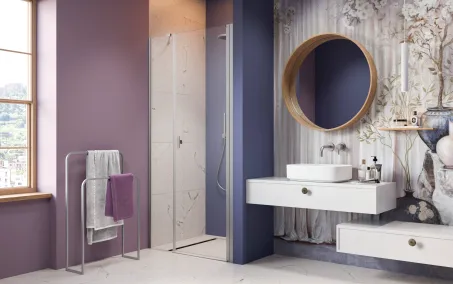 Nes Brushed Nickel DWS szálcsiszolt króm zuhanyajtó 140 átlátszó balos