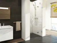 Brilliant BSD2-90 A-jobb zuhanyajtó króm+transparent, (890-905)