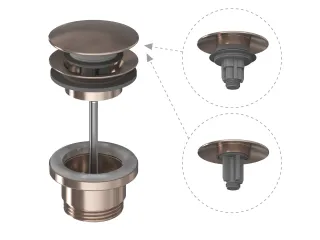 Mosdólefolyó ClickClack rendszerrel/fix Graphite Brushed
