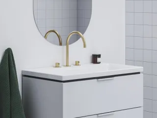 Espirit álló mosdócsaptelep, 3 furatos 270 mm leeresztő nélkül ES 018.60GLB, Gold Brushed