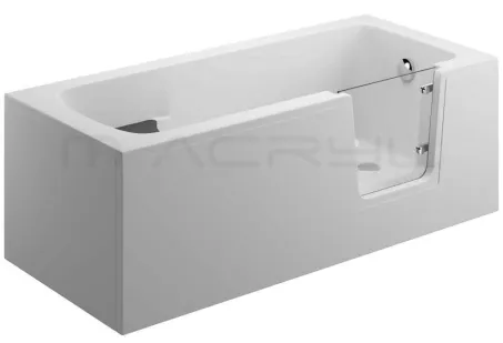 Héra akadálymentesített besétálós akril kád 180x80 jobbos