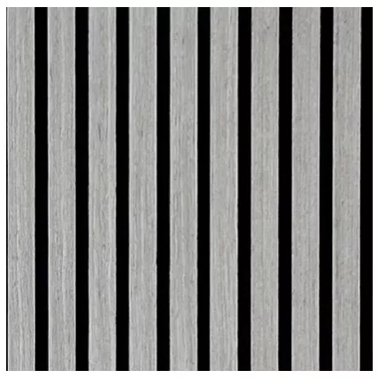 Fa hatású falpanel szürke-tölgy hangszigetelő lamella filc hátlappal 275x2,2x60