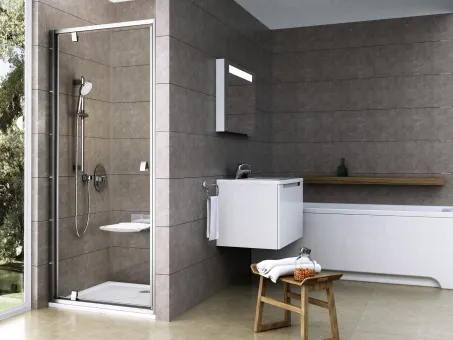 Pivot PDOP1-80 zuhanyajtó szatén+transparent