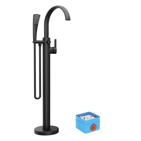 Padlón álló kádcsaptelep FM 080.20BL.RB07A, fekete (R-box nélkül)