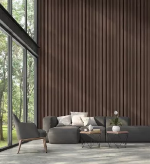 Fa hatású dió akusztikus fali panel filc hátlappal 275x2,2x60