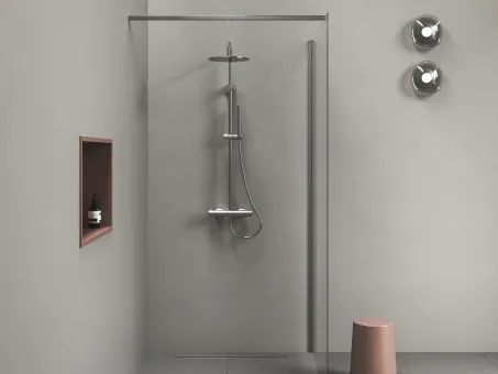 Spring termosztátos  zuhanyoszlop, állítható, zuhanyszettel, króm SG 091.00CR