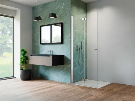 Nes Walk-in KDD-B zuhanyfal 100 átlátszó balos