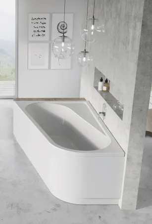 Chrome akrilkád 170x105 balos, fehér