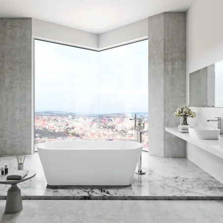 Chrome padlón álló csaptelep zuhanyszettel (R-box-szal), króm CR 080.00CR