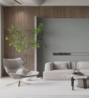 Fa hatású Füstös Tölgy akusztikus fali panel filc hátlappal 275x212x60