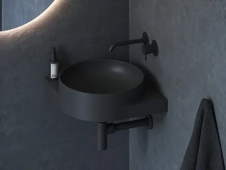 Yard 45 C kerámiamosdó matt fekete, túlfolyó furat nélkül