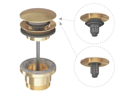 Mosdólefolyó ClickClack rendszerrel/fix Gold Brushed
