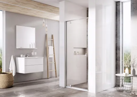 Pivot PDOP1-80 zuhanyajtó krómhatású+transparent