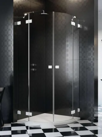 Essenza Pro White PDD íves fehér zuhanykabin 80x100 átlátszó