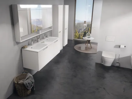 Classic Slim 130 duplamosdó fehér, furattal